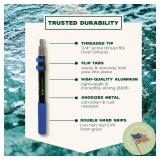 EVERSPROUT Telescoping Boat Hook | Floats, Scratch-Resistant, Sturdy Design | Durable & Lightweight, 3-Stage Anodized Aluminum Pole | Threaded End for Boating Accessories