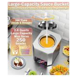Nacho Cheese Dispenser, 2.8Qt Nacho Cheese Dip Warmer with Pump, Hot Fudge Warmer with 9-Level Temperature Adjustment, Commercial Sauce Dispenser Machine for Queso para Nachos, Caramel Syrup Pumps