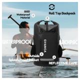 Waterproof Roll Top Kayak Dry Backpack, Floating Outdoor Dry Sack Boating Sailing Canoeing Rafting Fishing Camping 85L Black