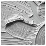 zoinart Hand Painted White Canvas Wall Art, 20x20 Inches Abstract Thick Textured Painting, Plaster Wall Art