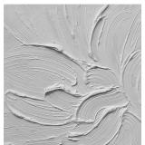 zoinart Hand Painted White Canvas Wall Art, 20x20 Inches Abstract Thick Textured Painting, Plaster Wall Art