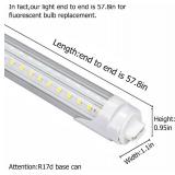 $220 10 Pack 5 ft T8 LED Tube Lights, R17d F60T12 Fluorescent Replacement, 57.8 in Actual Length, 45W 4500lm, 6500K Cool White, Type B Ballast Bypass Dual-Ended Power for Basement Shop Sign Lights
