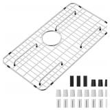 Sink Grid 26" X 14 1/16", Kitchen Sink Grid, Sink Protectors for Kitchen Sinks, Stainless Steel Material, Sink Bottom Grid with Rear Drain for Single Bowl (26" X 14 1/16")