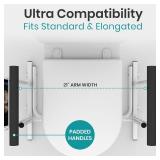 Vive Toilet Safety Rail with Arms - 300LBS Support Frame with Handles for Seniors, Elderly, Handicap & Disabled - Grab Bar Handrail - Bathroom Riser Assistance Aid - Stand Alone Lifter to Help Stand
