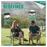 SUNNYFEEL Camping Directors Chair, Heavy Duty,Oversized Portable Folding Chair with Side Table, Pocket for Beach, Fishing,Trip,Picnic,Lawn,Concert Outdoor Foldable Camp Chairs