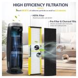 2 Pack FLT5000 HEPA Replacement Filt-er C with 6 Pack Activated Carbon for G-Guardian AC5250PT AC5000 AC5000E AC5300B AC5350B AC5350BCA AC5350W CDAP5500