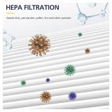 2 Pack FLT5000 HEPA Replacement Filt-er C with 6 Pack Activated Carbon for G-Guardian AC5250PT AC5000 AC5000E AC5300B AC5350B AC5350BCA AC5350W CDAP5500