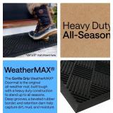 GORILLA GRIP 100% Waterproof All-Season WeatherMAX Doormat US Designed Natural Rubber, Stain and Fade Resistant, Low Profile Indoor Outdoor Door Mats, Easy Clean Patio Mat, 23x35, Black Diamond