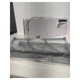 Lynk Professional Slide Out Cutting Board, Bakeware, and Tray Organizer - Pull Out Kitchen Cabinet Rack - 10" wide x 21" deep - Chrome