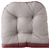 Sweet Home Collection Rocking Chair Cushion Premium Tufted Pads Non Skid Slip Backed Upper and Lower with Ties, 2 Piece Set, Wine