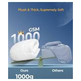 KAYFIA Full Mattress Topper,Extra Thick Mattress Pad Cover for Deep Sleep,3D+7D Snow Down Alternative Fill Overfilled Plush Pillow Top with 8-23 Inch Deep Pocket-White