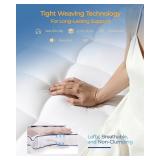 KAYFIA Full Mattress Topper,Extra Thick Mattress Pad Cover for Deep Sleep,3D+7D Snow Down Alternative Fill Overfilled Plush Pillow Top with 8-23 Inch Deep Pocket-White