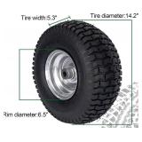 15x6.00-6 Lawn Mower Tire and Wheel Front Tire Compatible with John Deere Craftsman Husqvarna Riding Mowers Lawn Tractors