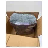 Heated Blanket Electric Blanket,Cozy Faux Rabbit Fur & Soft Flannel Warm Heater Throw Blanket with 5 Fast Heating Levels &10Hours Auto-Off Over-Heat Protection 50" x 60" (Grey)