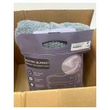 Heated Blanket Electric Blanket,Cozy Faux Rabbit Fur & Soft Flannel Warm Heater Throw Blanket with 5 Fast Heating Levels &10Hours Auto-Off Over-Heat Protection 50" x 60" (Grey)