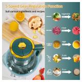 Food Processor,5-Speed Electric Food Chopper,Meat Grinder 5L(20Cups) with Two 6-Blade Sets,500W Powerful Vegetable Chopper Used for Dough Mixing,Meat, Nuts, Fruits, Garlic and Vegetables