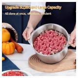 Food Processor,5-Speed Electric Food Chopper,Meat Grinder 5L(20Cups) with Two 6-Blade Sets,500W Powerful Vegetable Chopper Used for Dough Mixing,Meat, Nuts, Fruits, Garlic and Vegetables
