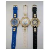 Montres Carlo Men's Watch Lot (3), Working, New Batteries