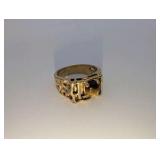 Vintage 14k Gold Electroplated Tigers Eye Men