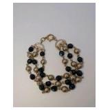 Multi-strand bracelet 925 Sterling gold vermeil beads