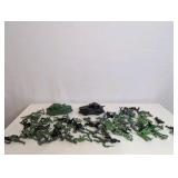 Vintage Plastic Toy Soldiers and Tanks, Hong Kong