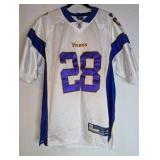 White Reebok Minnesota Vikings Peterson football jersey, 50