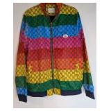 Multicolor GG Jersey Jacket, Size 2XL