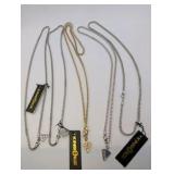 Collection of (5) King Ice necklaces, Nickelodeon pizza slice pendants, Gold Plated|Silver Plated