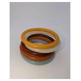 1960s Lucite Bangle Bracelets, Size 8.5|Ketty Dalsgaard Denmark