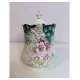 Vintage RS Germany hand-painted jam pot