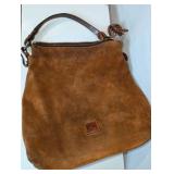 Vintage brown suede Dooney & Bourke hobo bag