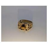 Vintage 14k Gold Electroplated Tigers Eye Men