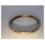 Vintage Avon set, 925 sterling silver bangle and matching hoop earrings