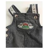 TV Show Friends Central Perk 3 Month Baby Outfit Black Overalls