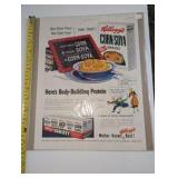 Collection of vintage early 1900s paper advertisements|Kellogs,Ritz,Diamond Walnuts,Gold Medal Flour