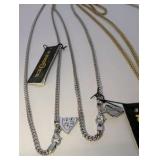 Collection of (5) King Ice necklaces, Nickelodeon pizza slice pendants, Gold Plated|Silver Plated