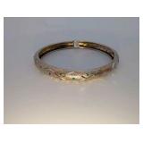 Vintage Avon set, 925 sterling silver bangle and matching hoop earrings