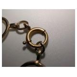 Multi-strand bracelet 925 Sterling gold vermeil beads