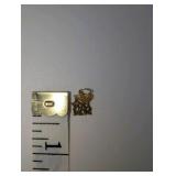 Vintage 14K yellow gold "I Love You Mom" pendant, tiny