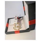 3-piece earring set, Gold Plated|Genuine Diamond NIB