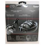 iSound HM-270 wired stereo headphone set, New in Box