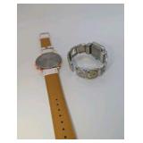 (4) Geneva Cuff Watches Women, Working|New Batteries