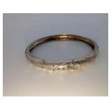 Vintage Avon set, 925 sterling silver bangle and matching hoop earrings