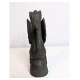 Vintage, hand-carved wooden figurine reminiscent of Balinese or Southeast Asian mythology