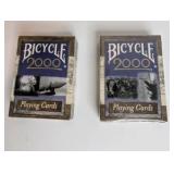 Bicycle Millennium 2000 Limited Edition collectible tin, contains two decks of playing cards