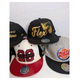 New, Snapback Baseball Hat Lot of 7, Flat bill Cap