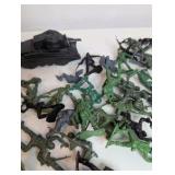 Vintage Plastic Toy Soldiers and Tanks, Hong Kong