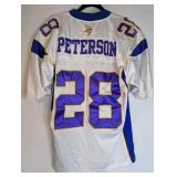 White Reebok Minnesota Vikings Peterson football jersey, 50