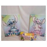 Disney Stitch & Angel Canvas Wall Art and Blanket Set