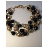 Multi-strand bracelet 925 Sterling gold vermeil beads